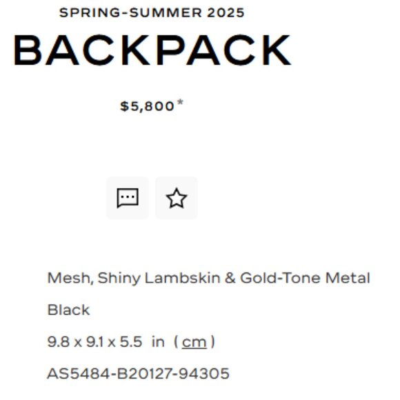 CHANEL BACKPACK MESH SHINY LAMBSKIN GOLD TONE METAL SS25 NIB NWT - Picture 7 of 11